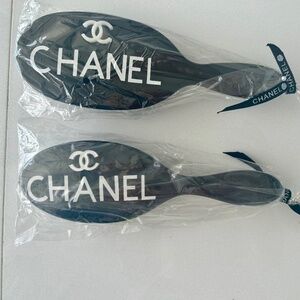 HAIR BRUSH - NEW Flat White lettering and raised cc ( Two sizes)